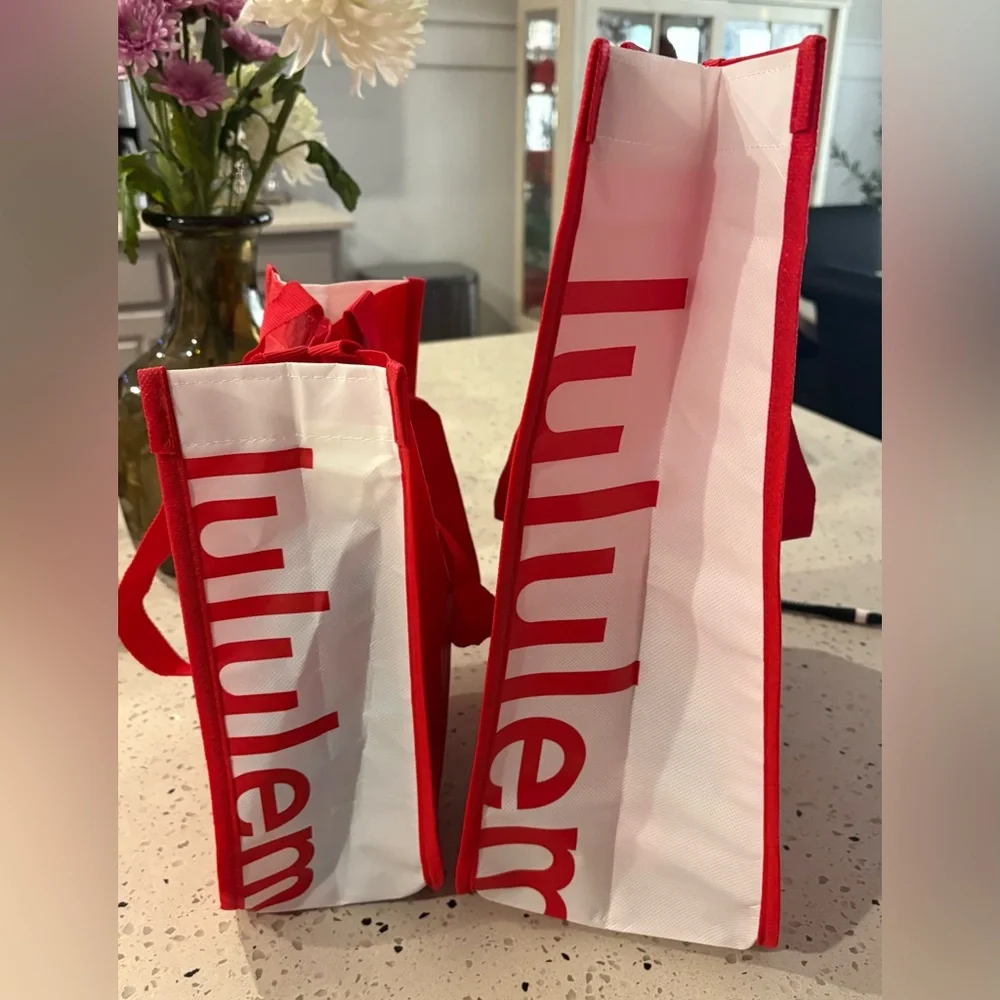 lululemon athletica Vibrant‎ Red Tote Set